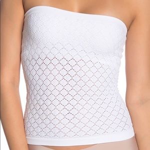 NWT Free People Honey White Textured Tube Top